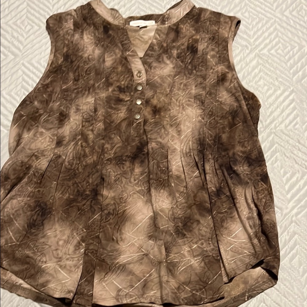 Brown Sleeveless Women's Top